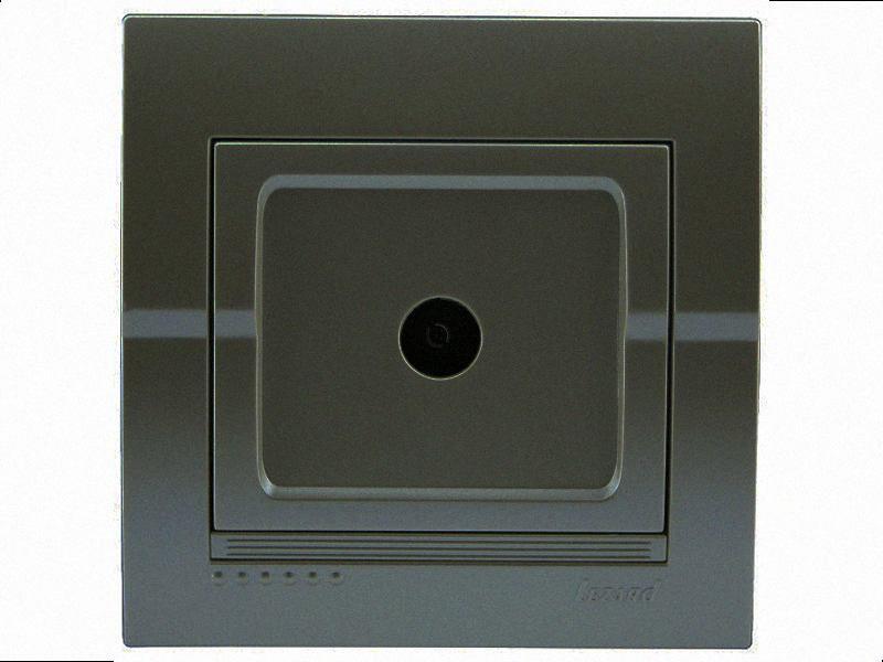 Тв Розетка кінцева Deriy графіт 702-2929-130 LEZARD, фото 1