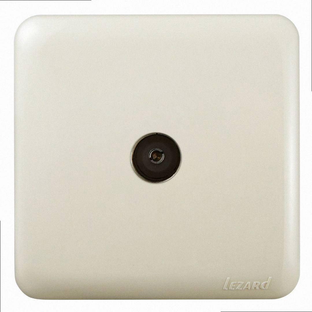 Розетка прохідна ТБ (12шт/уп) крем 751-0300-129 LEZARD, фото 1