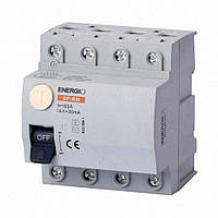Пристрій вимкнення захисного SP-RM 4P 63А 30мА тип AC Електромеханічний SP-RM-463-30 ENERGIO