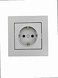 З захистом від дітей Розетка ПБТ VESNA сіра (10шт/120шт) (без рамки) 742-3588-124B LEZARD, фото 4