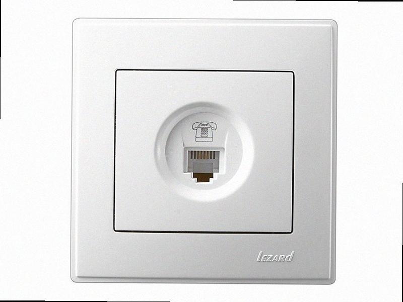 Телефонна євро Розетка Lesya білий 705-0202-137 LEZARD, фото 1