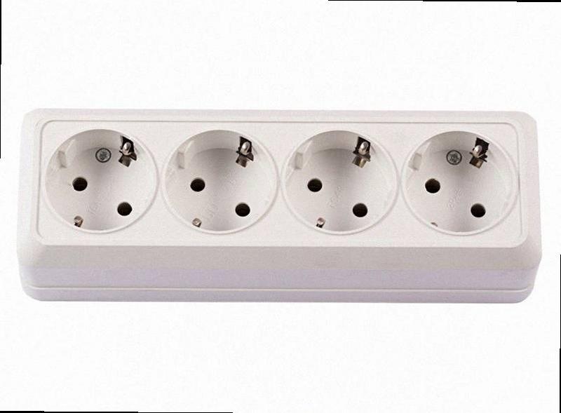 Чітверна розетка із заземленням OPERA (білий) 2016 2016, фото 1