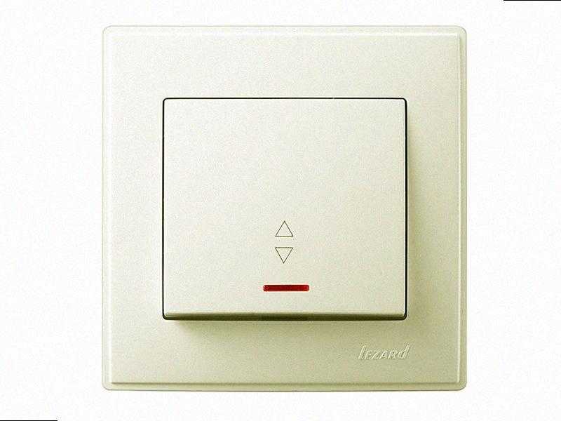 Прохідний Вимикач з підсвічуванням Lesya крем 705-0303-114 LEZARD, фото 1