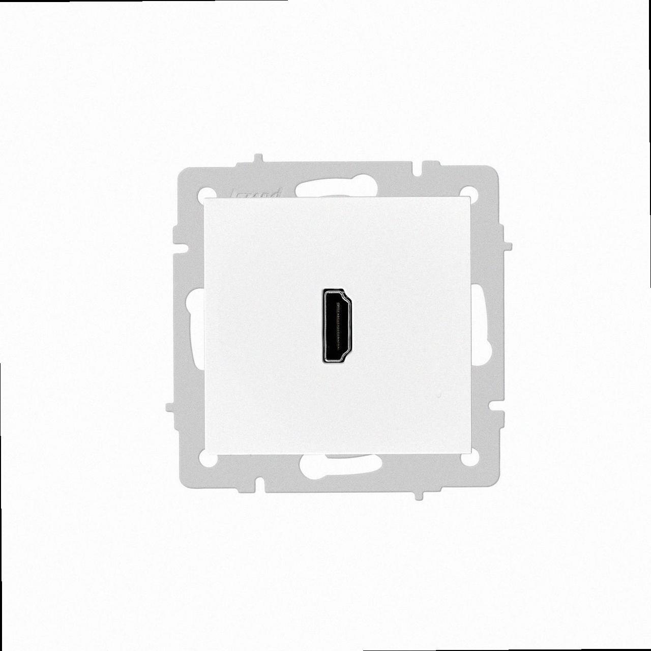 Розетка з HDMI біла VESNA 742-0288-203 LEZARD, фото 1