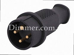 Вилка для розетки, вилка євро трифазна 3х32А 380V 3Р+Е 332-0100-201 LEZARD