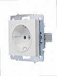 З захистом від дітей Розетка ПБТ VESNA біла (10шт/120шт) (без рамки) 742-0288-124B LEZARD, фото 4