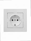 З захистом від дітей Розетка ПБТ VESNA біла (10шт/120шт) (без рамки) 742-0288-124B LEZARD, фото 5