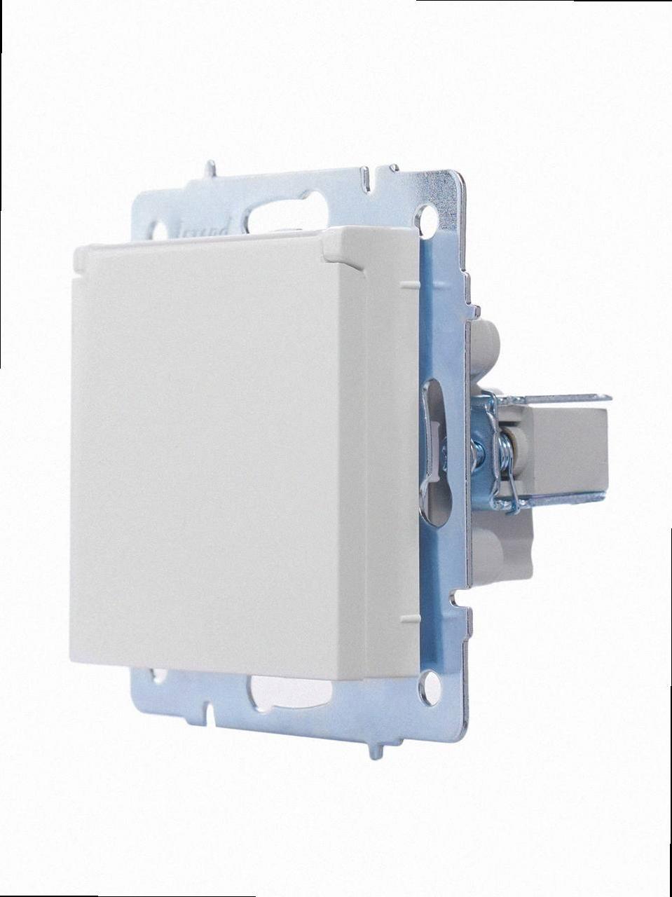 Розетка з/з кришкою ПБТ VESNA біла (10шт/120шт) (без рамки) 742-0288-123B LEZARD, фото 1