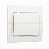 З заземленням Розетка з кришкою Deriy білий 702-0202-123B LEZARD, фото 3