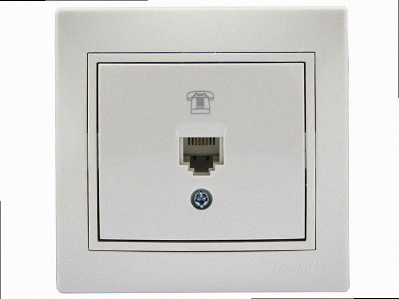 Телефонна євро Розетка Mira білий 701-0202-137 LEZARD, фото 1