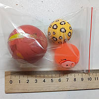 М'ячик-стрибунець "Пострибунчик" 32+42мм / комплект 3шт / мал №2