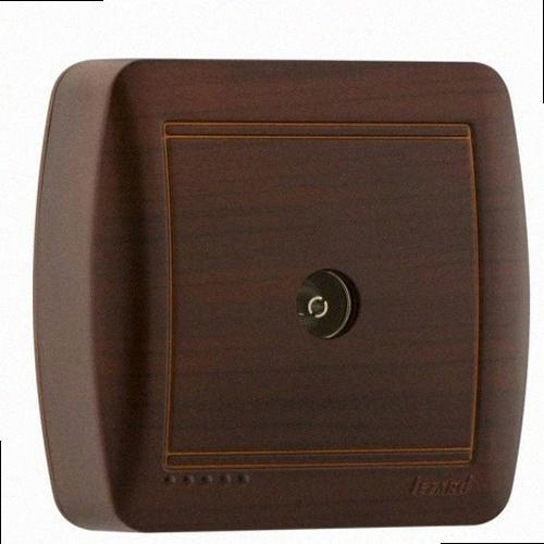 Розетка прохідна ТВ Demet античний махагон 711-0500-129 LEZARD, фото 1