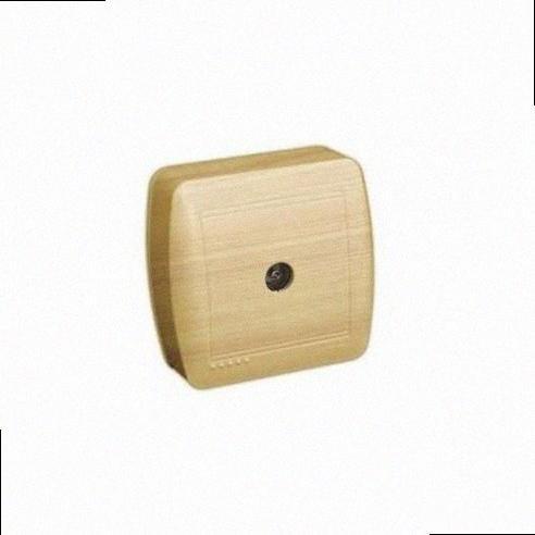 Розетка прохідна ТВ Demet клен 711-4700-129 LEZARD, фото 1