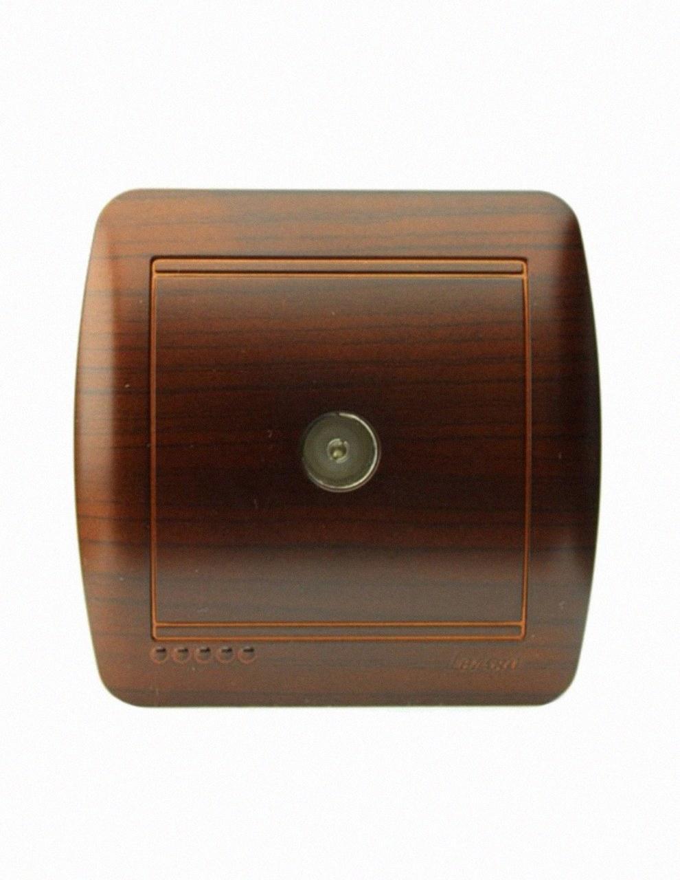 Тв Розетка кінцева Demet античний махагон 711-0500-130 LEZARD, фото 1