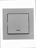 Прохідний Вимикач з підсвічуванням VESNA сірий (10шт/120шт) (без рамки) 742-3588-114 LEZARD, фото 4