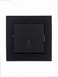 Прохідний Вимикач з підсвічуванням VESNA чорний (10шт/120шт) (без рамки) 742-4288-114 LEZARD, фото 4