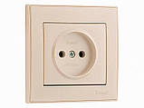 Без заземлення Розетка Rain перловий-білий перламутр (без рамки) 703-3088-121B LEZARD, фото 2