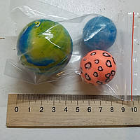 М'ячик-стрибунець "Пострибунчик" 32+42мм / комплект 3шт / мал №4