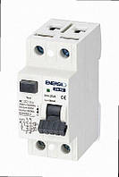 Пристрій вимкнення захисного EN-RE 2P 25А 30 мА тип AC EN-RE-225-30 ENERGIO