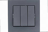 Потрійний Вимикач Шеффілд Грей VESNA 742-3488-109 LEZARD, фото 5