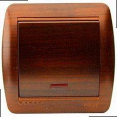 Вимикач з підсвічуванням Demet античний кедр 711-0400-111 LEZARD, фото 1