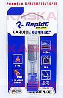 Борфреза твердосплавна по металу RapidE R5701 Тип A D=8mm (A0616М06) циліндр із гладким торцем