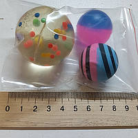 М'ячик-стрибунець "Пострибунчик" 32+42мм / комплект 3шт / мал №6