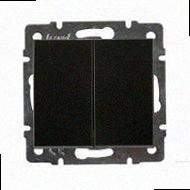 Подвійний Вимикач Rain антрацит 703-4288-101 LEZARD, фото 1