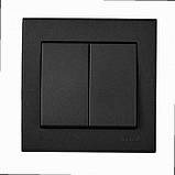 Подвійний Вимикач Rain антрацит 703-4288-101 LEZARD, фото 2
