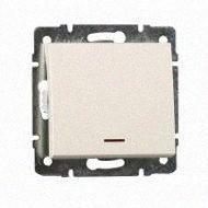 Вимикач із підсвічуванням Rain крем (без рамки) 703-0388-111 LEZARD, фото 1