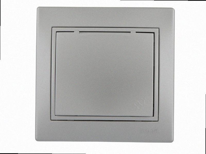 Розетка з/з кришкою Mira металік сірий 701-1010-123В LEZARD, фото 1