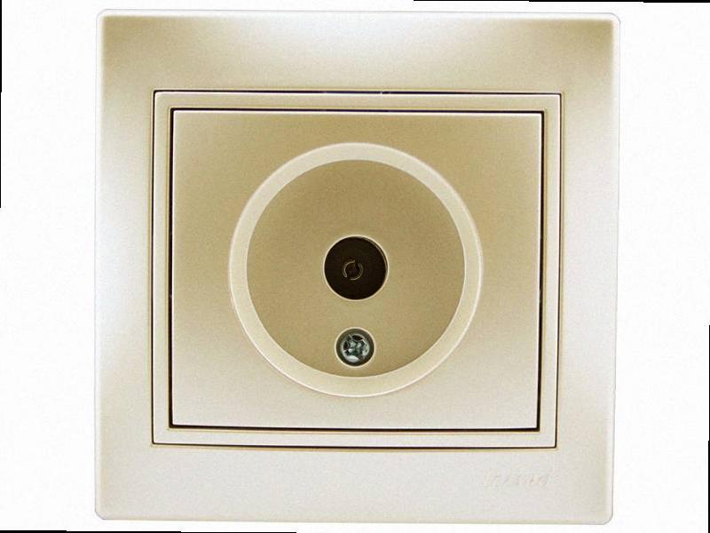 Розетка кінцева Mira перлинно-білий перламутр 701-3030-130 LEZARD, фото 1