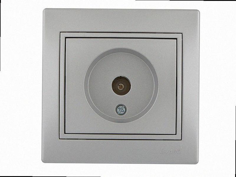 Тв Розетка кінцева Mira металік сірий 701-1010-130 LEZARD, фото 1