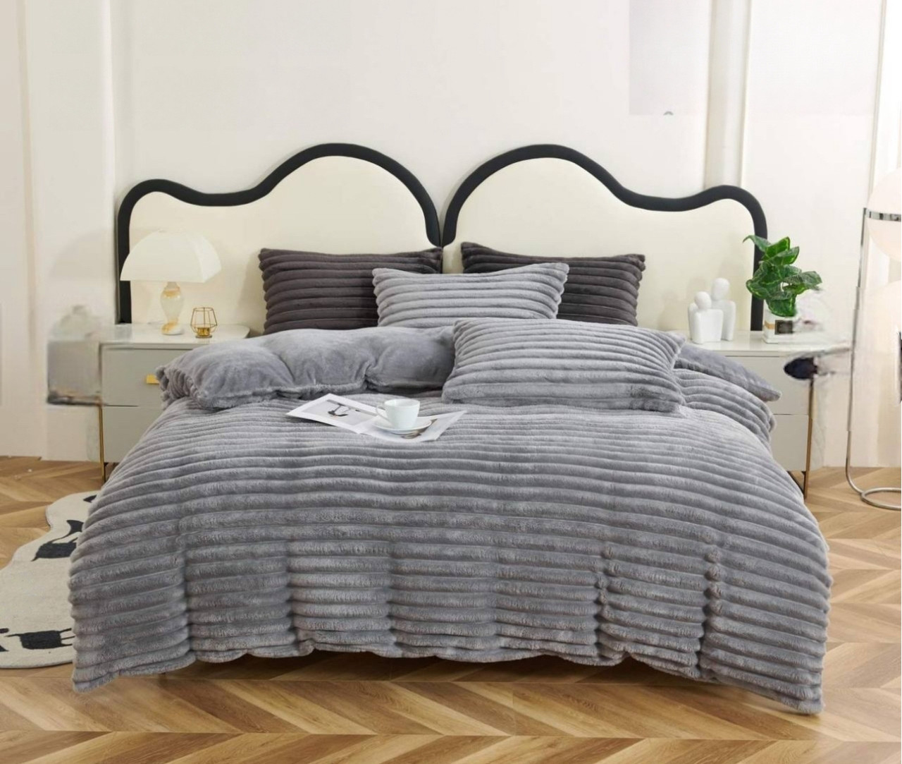 Велюрова постільна білизна Шарпей євро комплект/тепла постільна білизна, фото 1