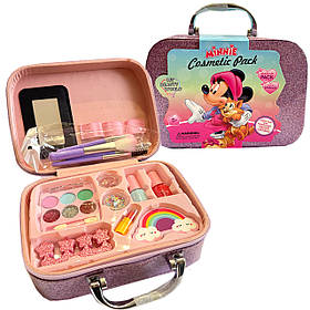 Набір косметики дитячий фіолетовий помада тіні набір для манікюру пензлі блискітки у валізі 20*8*14см (3608A)