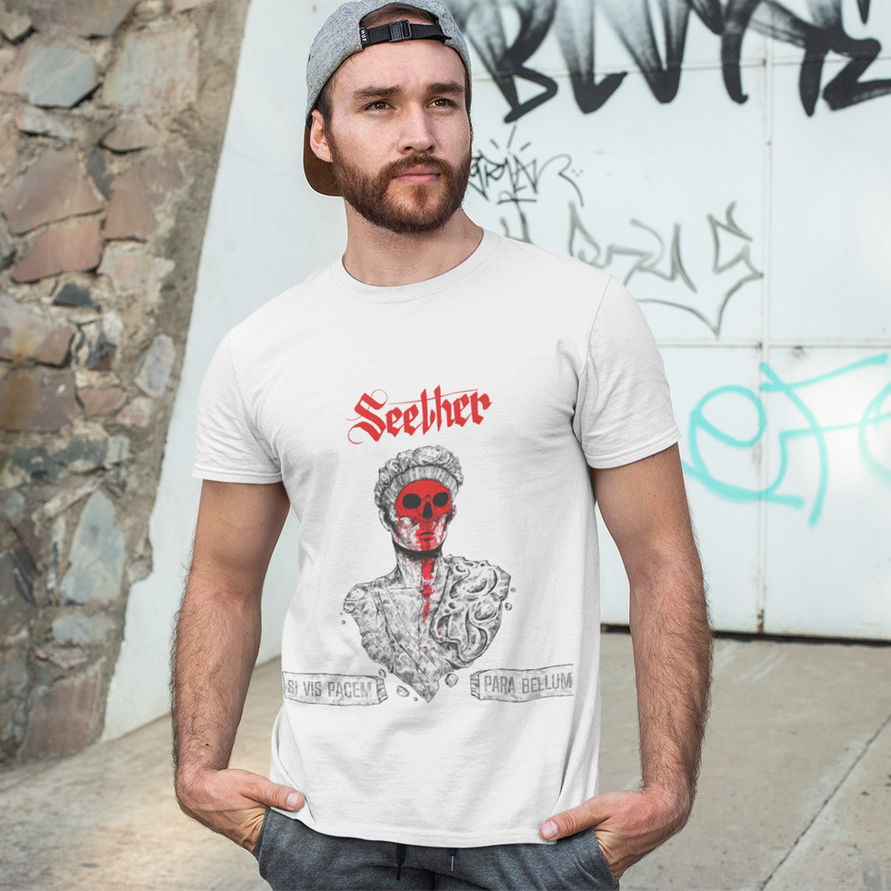Футболка унісекс Seether (Si Vis Pacem Para Bellum) XS білий, фото 1