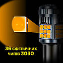 Комплект світлодіодних ламп NAPO LED 1156-3030-36smd P21W 1156 BA15S колір світіння білий 2 шт, фото 4