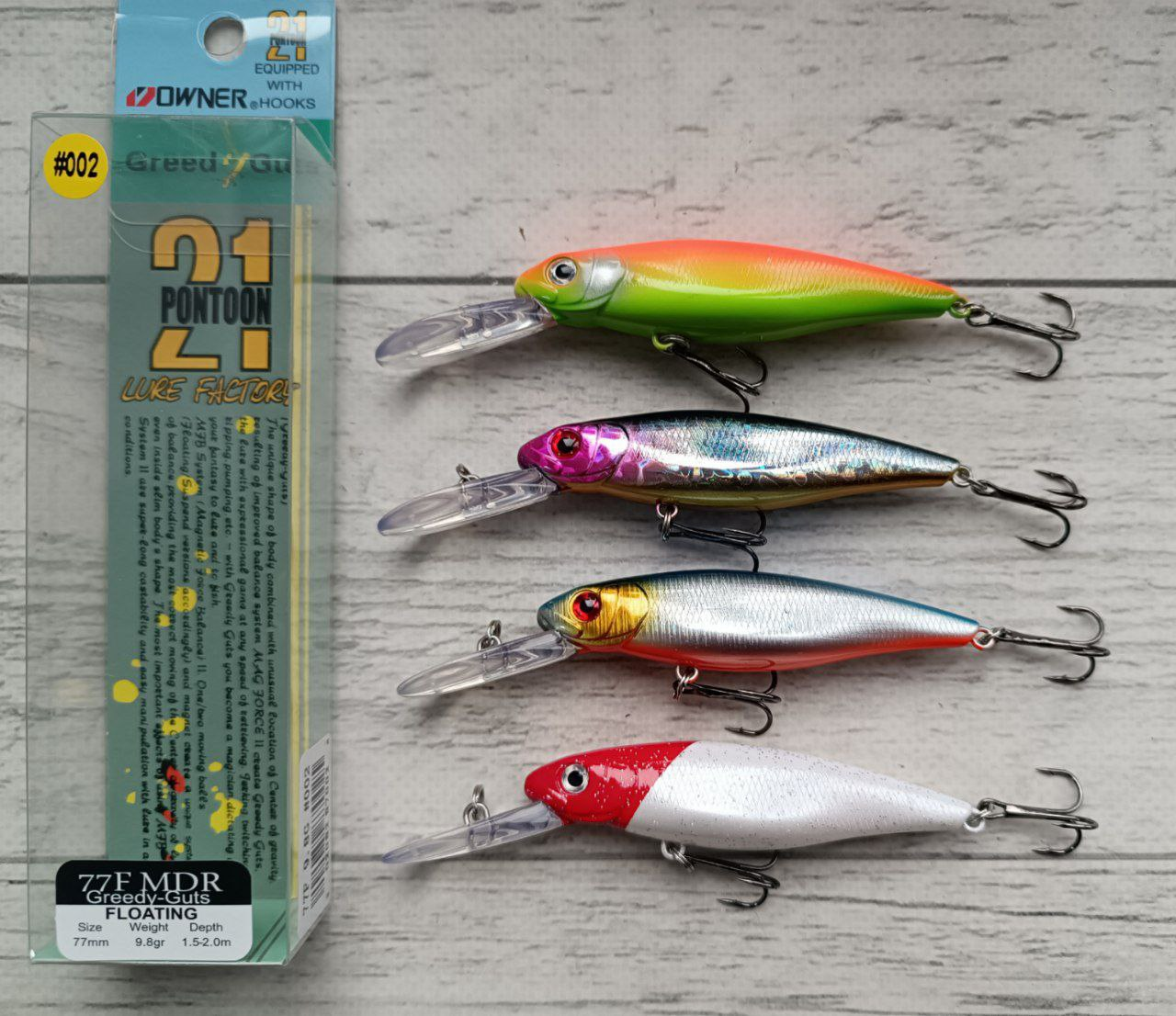 Воблер Pontoon 21 Greedy-Guts 77F MDR Набір 4шт
