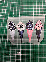 Наліпка для одягу "Морозиво CHANEL" розмір 9*13 см