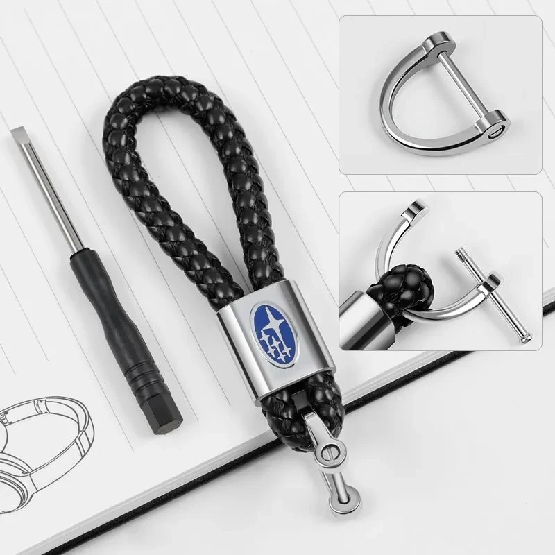 Автомобільний брелок для ключів, підвісний екошкіра з логотипом Subaru, фото 1