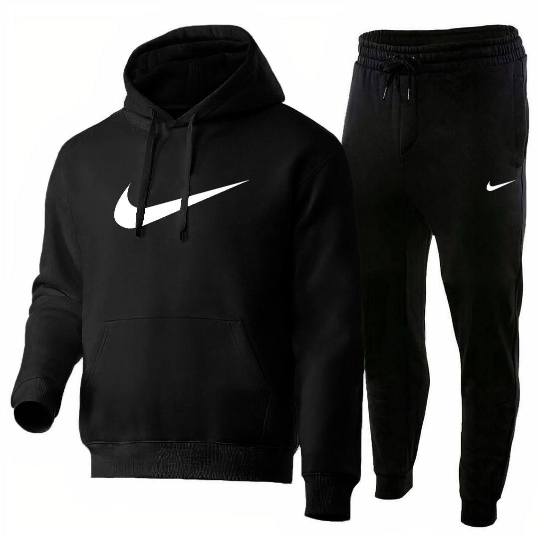 Чоловічий спортивний костюм Nike худі та штани весняний осінній комплект найк чорний