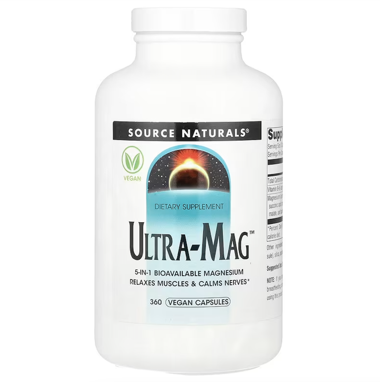 Source Naturals, Ultra-Mag, магній, 360 веганських капсул