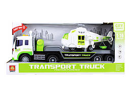 Фрикційна машина вантажівка з вертольотом, світло, звук