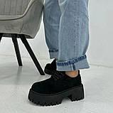 Брогі жіночі чорні на трендовій платформі, фото 3