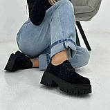 Брогі жіночі чорні на трендовій платформі, фото 4