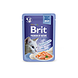 Корм вологий Brit Premium Delicate Fillets in Jelly Salmon для котів філе в желе лосось 85 г, фото 3