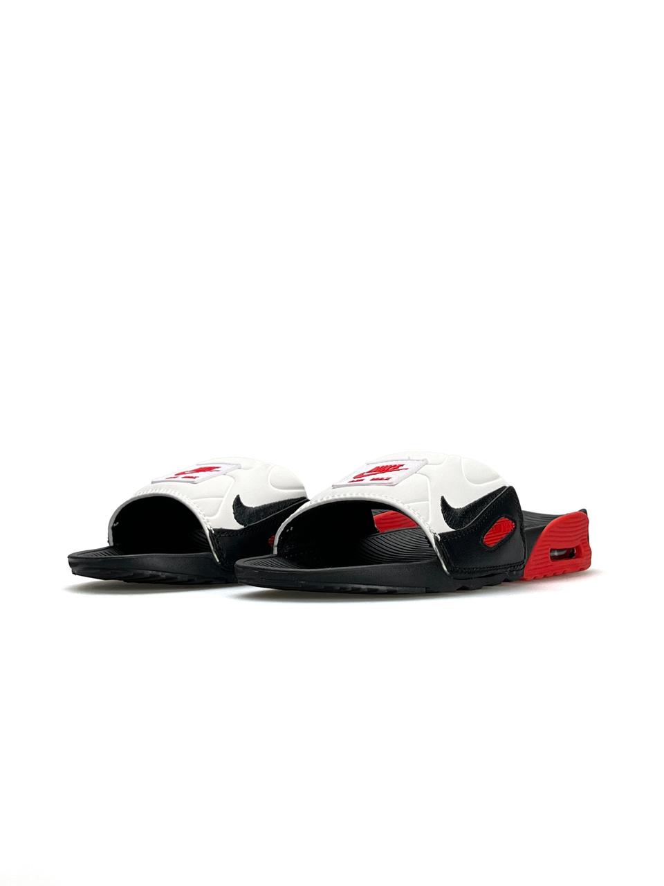 Жіночі текстильні шльопанці Nike Air Max 90 Slide White, шльопанці жіночі Найк білі текстиль 36