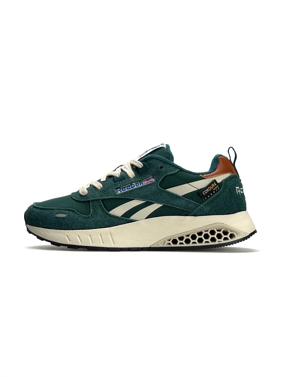 Чоловічі кросівки замша шкіра текстиль Reebok Classic Leather Hexalite Green Beige, Рибок зелені 41