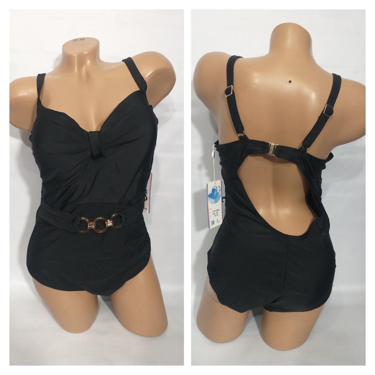 Купальник чорний суцільний 48-56, фото 1