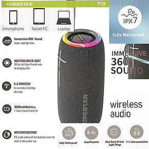 Портативна Bluetooth-колонка Hopestar P35 Black, фото 3